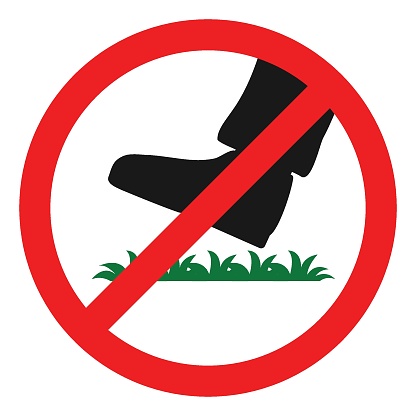don't step on icon vector illustration design