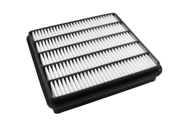 istock New car air filter element. Car engine air filter isolated on white background. Close-up air filter isolated. Quality spare parts for car service or maintenance 1999608295