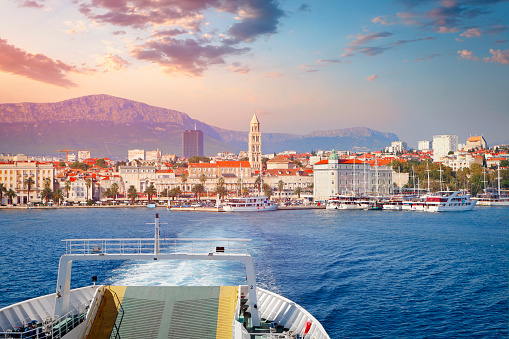 The town Split seen from the ferry