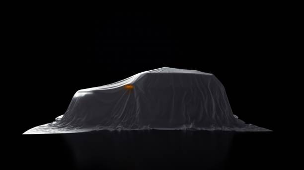 istock A big SUV veiled by a white covering. 1999633187