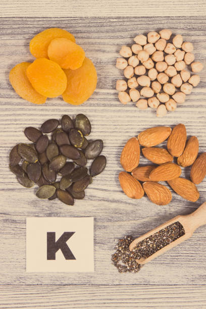 istock Healthy ingredients containing vitamin K and minerals. Nutritious eating 1999678336