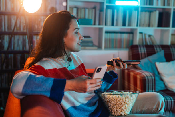 istock Movie night at home 1999707381
