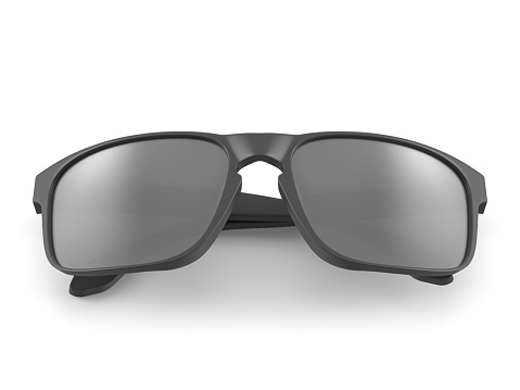 Pair of sunglasses on a white background. 3d illustration.