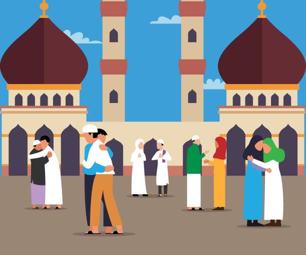 istock Happy muslim people congratulate each other celebrating Eid al-Fitr 1999746895