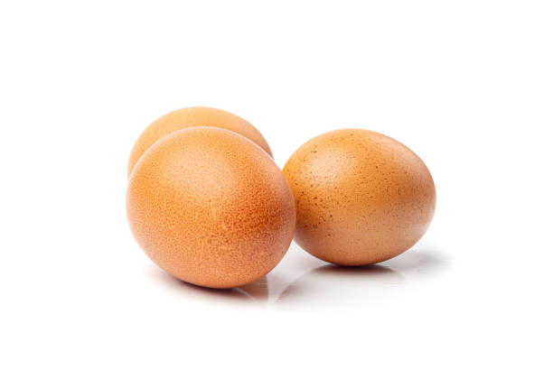 istock Chicken Eggs Isolated, Whole Poultry Egg, Fresh Healthy Farm Food, Easter Concept, Brown Poultry Chicken Eggs 1999824717
