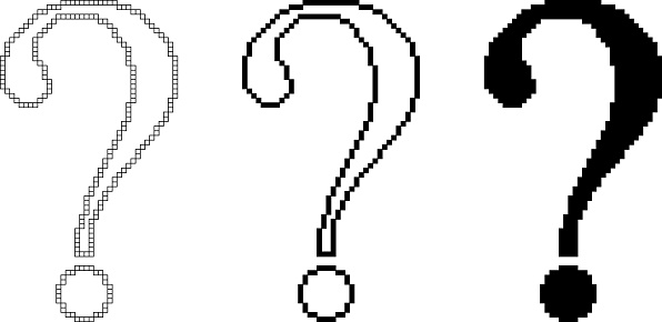 pixel art question mark icon