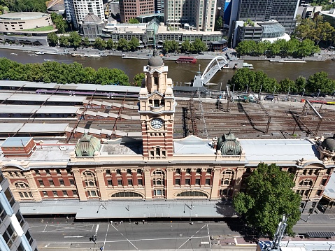 The clock towers at the old General Post Office building in Bourke street mall in Melbourne, Australia.