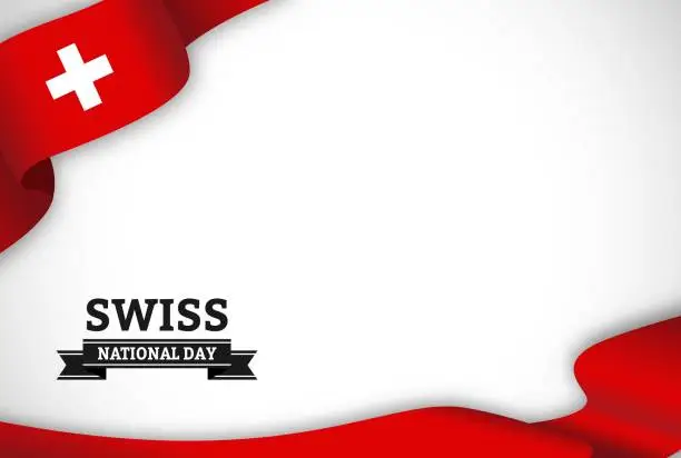 Vector illustration of Swiss national day illustration design