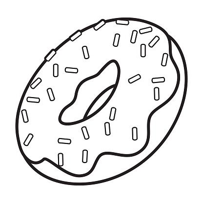 Vector illustration donut on isolated white background