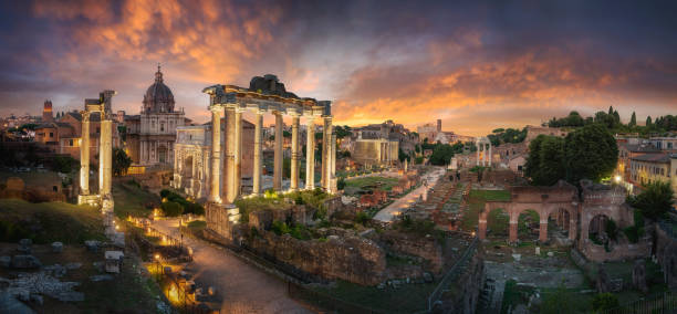 istock The Roman Forum in Rome at dusk 1999929006