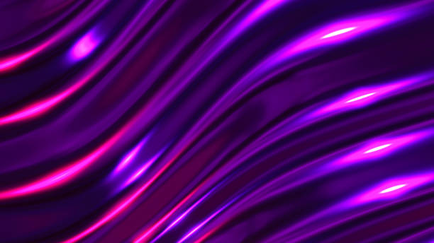 istock Purple liquid chrome waves background, shiny and lustrous metal pattern texture, silky 3D illustration. 2000038921