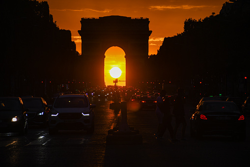 Paris Henge behind the Arc de Triumph