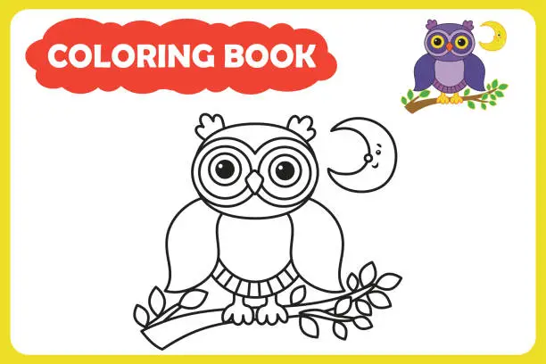 Vector illustration of coloring book for children.
