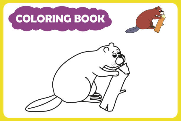 coloring book for children. - ant comedian stock illustrations