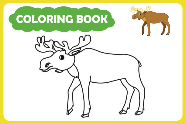 coloring book for children. - ant comedian stock illustrations