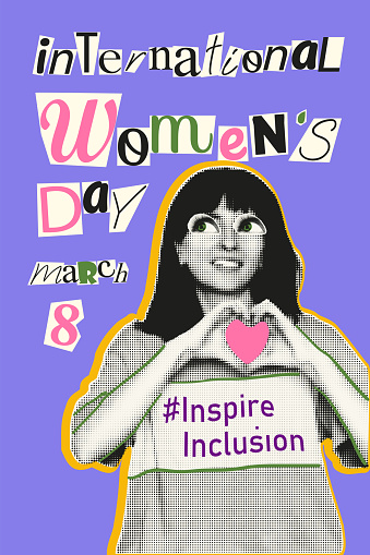 Inspire Inclusion Chart Inspire Inclusion Collage Art Banner Vector Illustration Stock ...