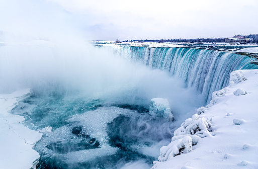 Niagara falls winter scenery