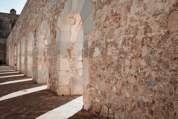 Wall in concrete in ex convento de Cuilapan Guerrero Oaxaca