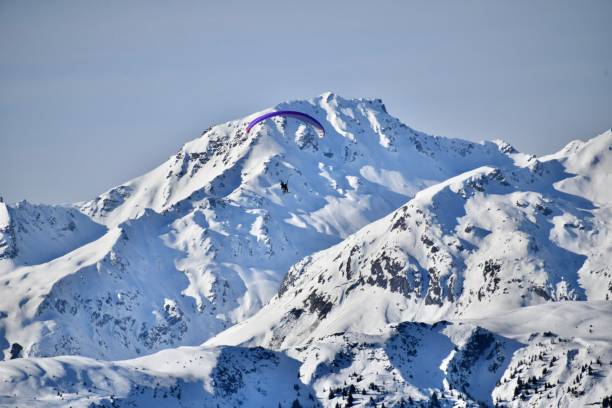 Snowy mountain by winter