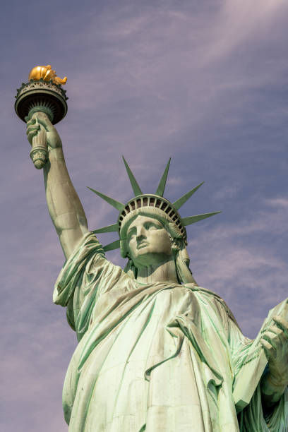 istock Statue of Liberty front view with torch and declaration of independence 2000306586