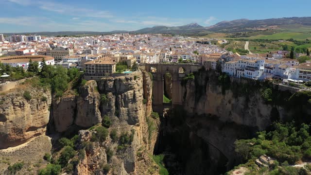 Aerial View over  Ronda, Malaga, Spain