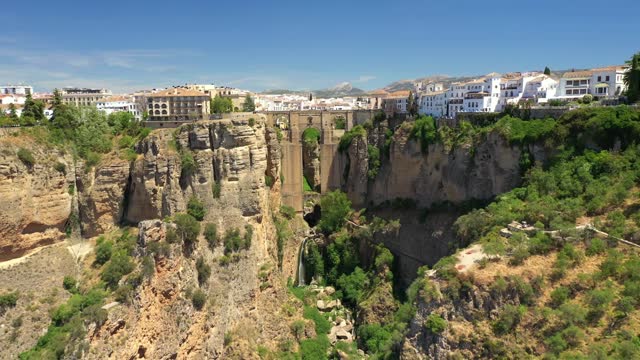 Aerial View over  Ronda, Malaga, Spain