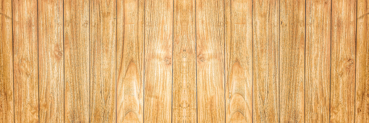 Dark brown color wood wall and wood panel for seamless panorama abstract wood background and texture.