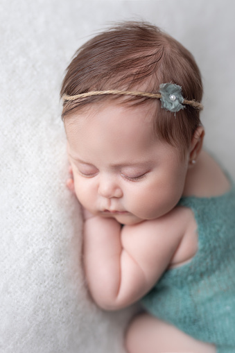 Cute 30 days-old baby girl sleeping confortable - Buenos Aires - Argentina - Latin America