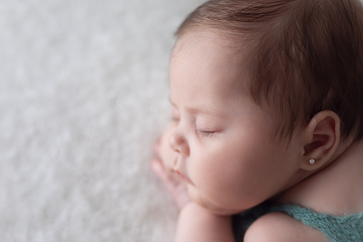 Cute 30 days-old baby girl sleeping confortable - Buenos Aires - Argentina - Latin America