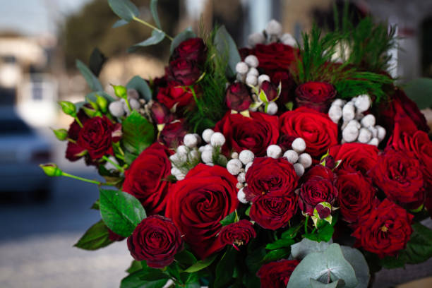 istock Bouquet of Red Roses in Vase 2000510793