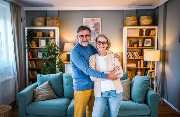 istock Smiling mature couple at home 2000562676