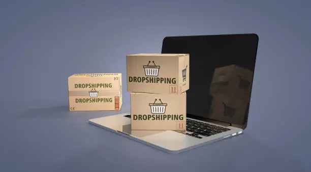 Photo of E-Commerce Visual, E-Commerce and Dropshipping 3D Visual Design. (3D Render)