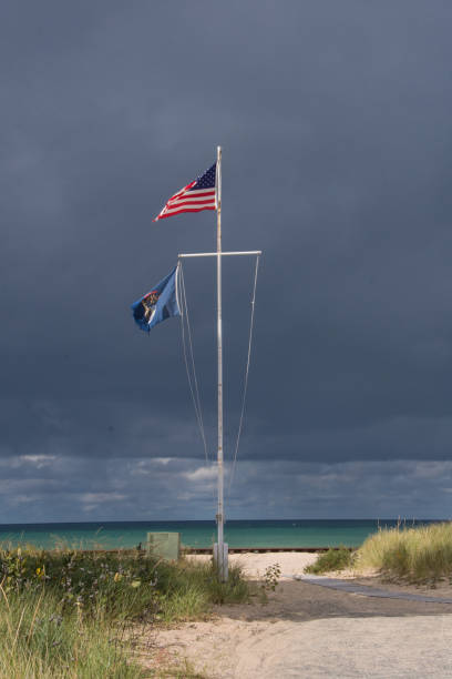 istock Ludington SP - Flagpole at Big Sable Lighthouse 2000568640