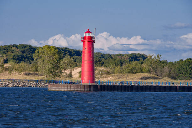 istock Muskegon South Pier Lighthouse & Lakeshore 2000579758
