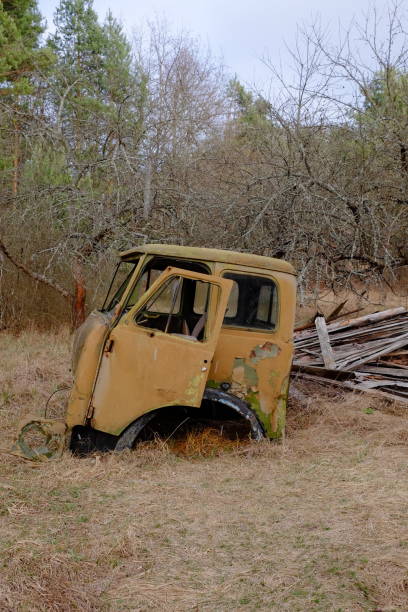 istock An old broken truck cab in the Chernobyl exclusion zone. 2000622774