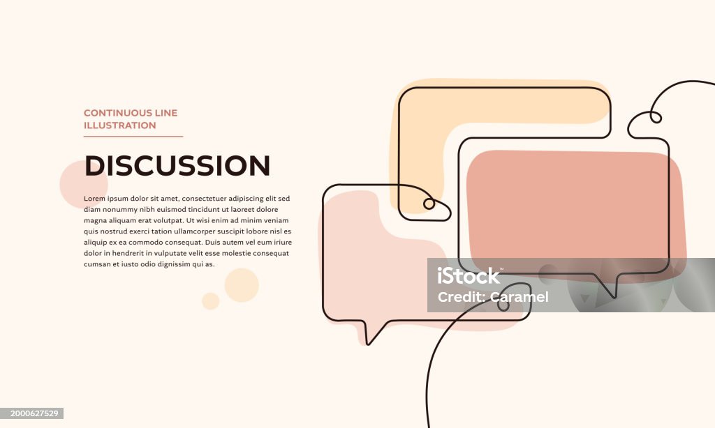 Discussion Continuous Line Icon Discussion Web Banner with Continuous Line Icon Discussion stock vector Discussion Continuous Line Icon Discussion Web Banner with Continuous Line Icon Discussion stock vector