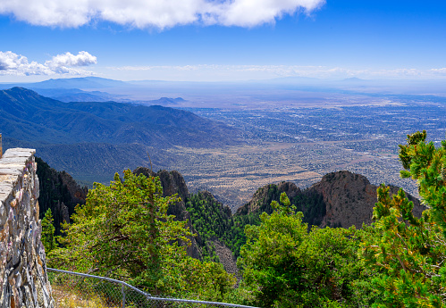 View from the Sandia Mountains above Albuquerque, New Mexico