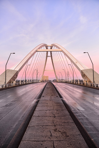 Northeast Minneapolis Riverfront and Lowry Avenue Bridge at Sunrise