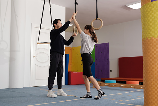 gymnastics training concept for children