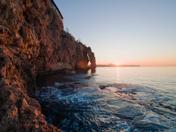 The Antalya cliffs along the Mediterranean sea in Türkiye