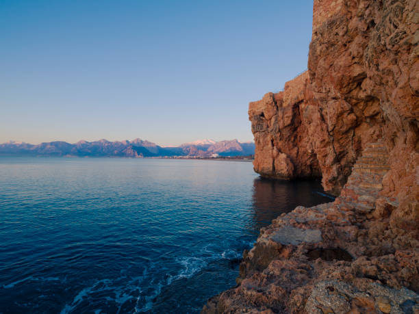 The Antalya cliffs along the Mediterranean sea in Türkiye