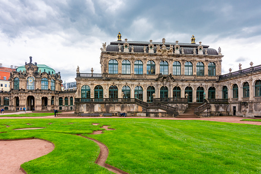 Dresden, Germany - May 2019: Architecture of Dresdner Zwinger in Dresden