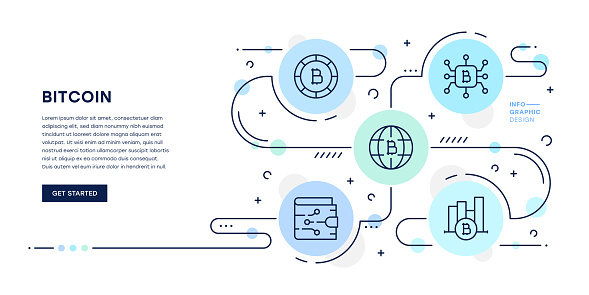 Bitcoin Web Banner Infographic Template