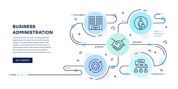 Administration Graphics Business Administration Infographic Template Stock Illustration ...