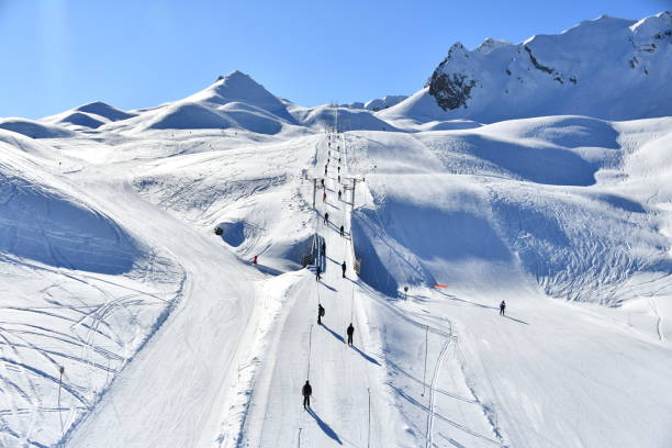 istock Courchevel ski resort slopes by winter 2000832923