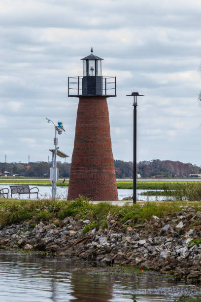 istock small light house at waters edge of lake 2001155701