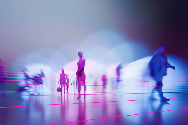 istock People silhouettes between abstract glass pieces 2001169021