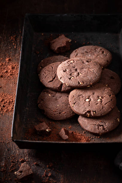 istock Tasty and traditionally chocolate cookies as a breakfast snack. 2001210187