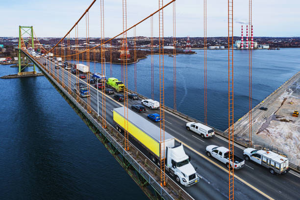 istock Truck Crossing Bridge 2001217441
