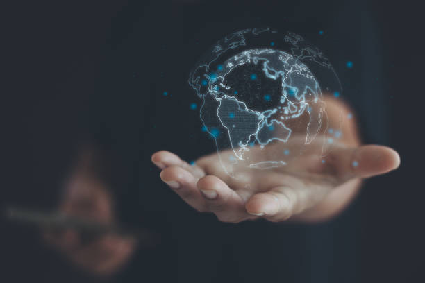 istock global network connections, innovative technology in science and communication concept, Earth in human hands. earth day. energy saving. 2001269295